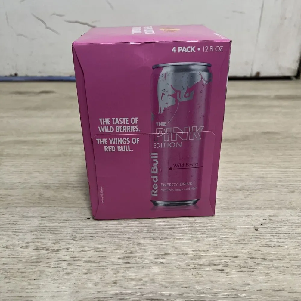 Red Bull Pink Edition Wild Berries 12 Oz  Sugar‎ Version 4pk Energy Drink